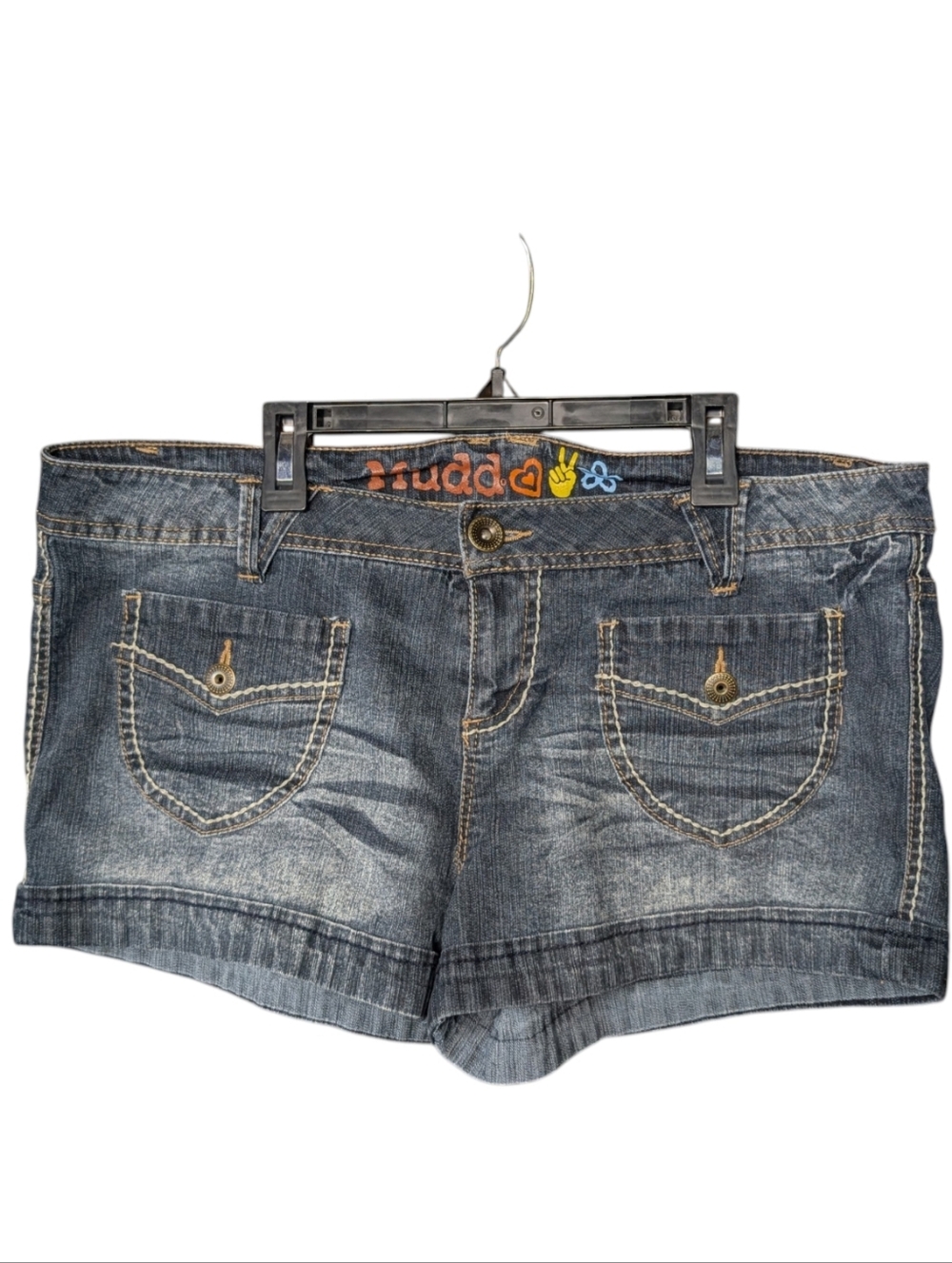 Mudd Y2K Denim Women’s Blue Jean Shorts Pockets